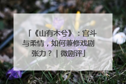 《山有木兮》：宫斗与柔情，如何兼修戏剧张力？｜微剧评