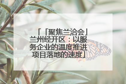 「聚焦兰洽会」兰州经开区：以服务企业的温度推进项目落地的速度