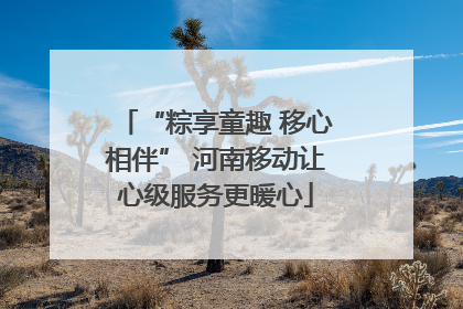 “粽享童趣 移心相伴” 河南移动让心级服务更暖心