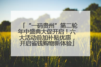 “一码贵州”第二轮年中盛典大促开启！六大活动叠加补贴优惠，开启省钱购物新体验