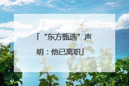 “东方甄选”声明：他已离职