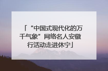 “中国式现代化的万千气象”网络名人安徽行活动走进休宁