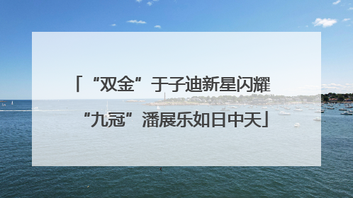 “双金”于子迪新星闪耀 “九冠”潘展乐如日中天
