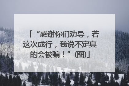 “感谢你们劝导，若这次成行，我说不定真的会被骗！”(图)