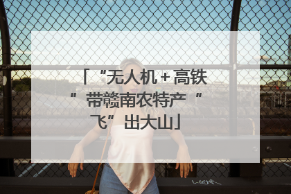 “无人机＋高铁”带赣南农特产“飞”出大山