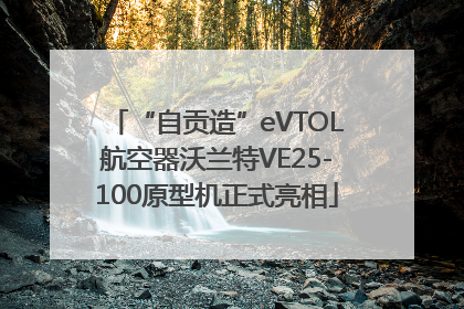 “自贡造”eVTOL航空器沃兰特VE25-100原型机正式亮相