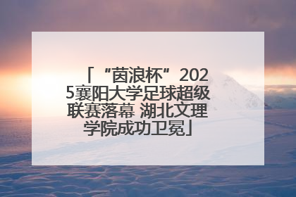 “茵浪杯”2025襄阳大学足球超级联赛落幕 湖北文理学院成功卫冕