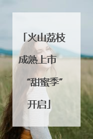 火山荔枝成熟上市 “甜蜜季”开启