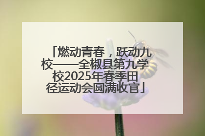 燃动青春，跃动九校——全椒县第九学校2025年春季田径运动会圆满收官