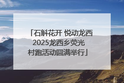 石斛花开 悦动龙西 2025龙西乡荧光村跑活动圆满举行
