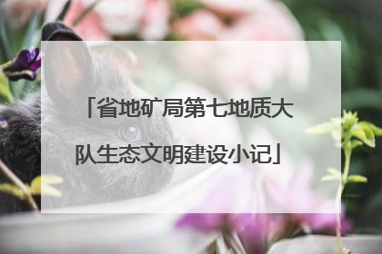 省地矿局第七地质大队生态文明建设小记