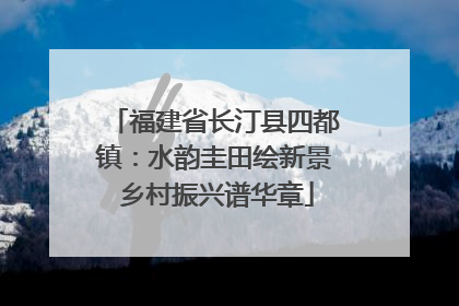 福建省长汀县四都镇：水韵圭田绘新景 乡村振兴谱华章