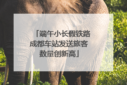 端午小长假铁路成都车站发送旅客数量创新高