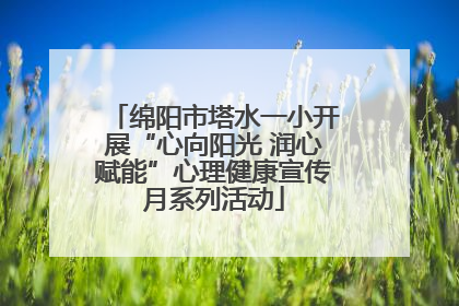 绵阳市塔水一小开展“心向阳光 润心赋能”心理健康宣传月系列活动