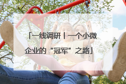 一线调研丨一个小微企业的“冠军”之路