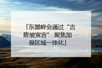 东盟峰会通过“吉隆坡宣言” 聚焦加强区域一体化