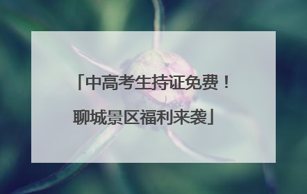 中高考生持证免费！聊城景区福利来袭