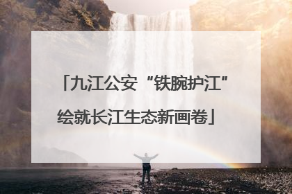 九江公安“铁腕护江”绘就长江生态新画卷