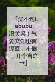 买不到Labubu没关系！气象文创也有惊喜，不信，开个盲盒→