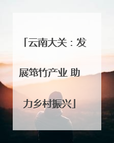 云南大关：发展筇竹产业 助力乡村振兴