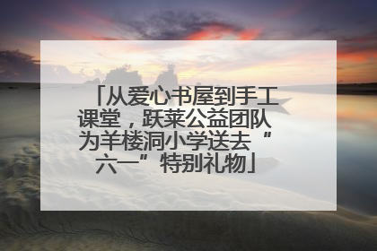 从爱心书屋到手工课堂，跃莱公益团队为羊楼洞小学送去“六一”特别礼物