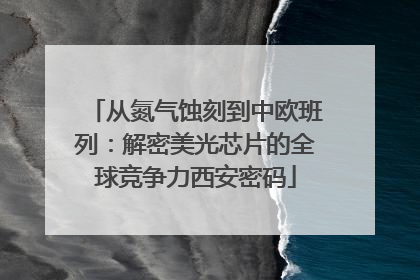 从氮气蚀刻到中欧班列：解密美光芯片的全球竞争力西安密码