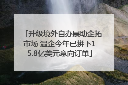 升级境外自办展助企拓市场 温企今年已拼下15.8亿美元意向订单