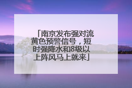 南京发布强对流黄色预警信号，短时强降水和8级以上阵风马上就来