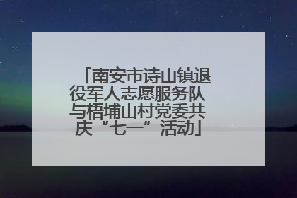 南安市诗山镇退役军人志愿服务队与梧埔山村党委共庆“七一”活动