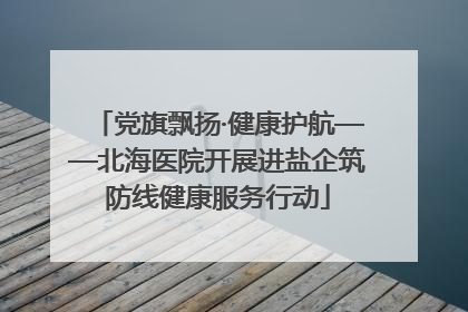 党旗飘扬·健康护航——北海医院开展进盐企筑防线健康服务行动
