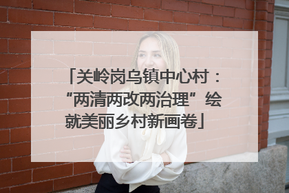 关岭岗乌镇中心村：“两清两改两治理”绘就美丽乡村新画卷