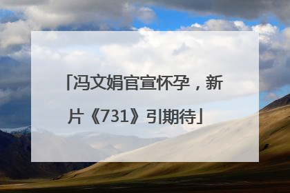 冯文娟官宣怀孕，新片《731》引期待