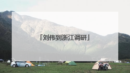 刘伟到浙江调研