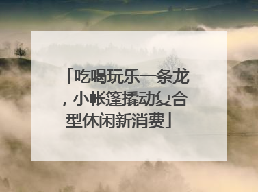 吃喝玩乐一条龙，小帐篷撬动复合型休闲新消费