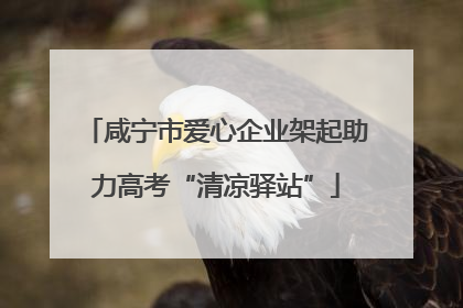 咸宁市爱心企业架起助力高考“清凉驿站”