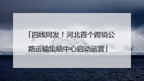 四线同发！河北首个跨境公路运输集结中心启动运营