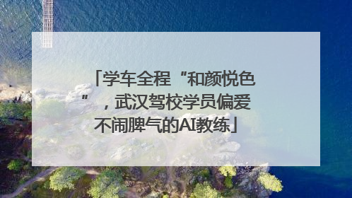 学车全程“和颜悦色”，武汉驾校学员偏爱不闹脾气的AI教练