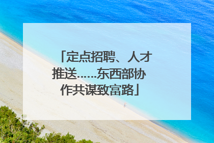 定点招聘、人才推送……东西部协作共谋致富路