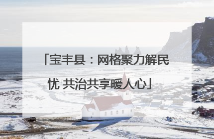 宝丰县：网格聚力解民忧 共治共享暖人心