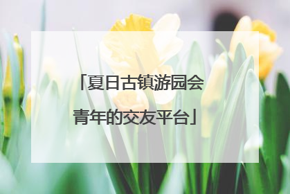 夏日古镇游园会 青年的交友平台