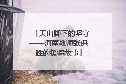 天山脚下的坚守——河南教师张保胜的援疆故事