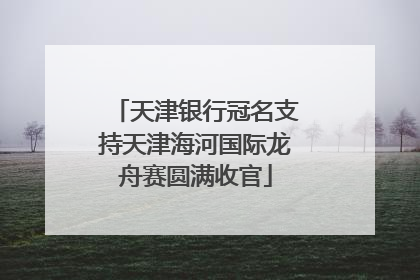 天津银行冠名支持天津海河国际龙舟赛圆满收官