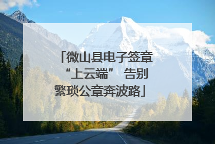 微山县电子签章“上云端” 告别繁琐公章奔波路