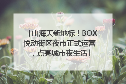 山海天新地标！BOX 悦动街区夜市正式运营，点亮城市夜生活