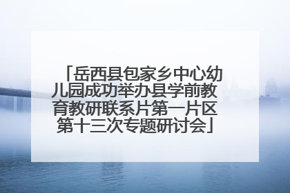 岳西县包家乡中心幼儿园成功举办县学前教育教研联系片第一片区第十三次专题研讨会