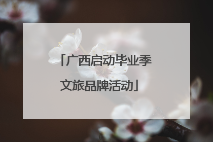广西启动毕业季文旅品牌活动