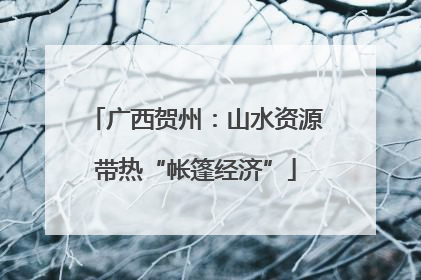 广西贺州：山水资源带热“帐篷经济”