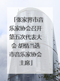 张家界市音乐家协会召开第五次代表大会 胡情当选市音乐家协会主席