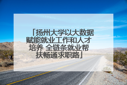 扬州大学以大数据赋能就业工作和人才培养 全链条就业帮扶畅通求职路