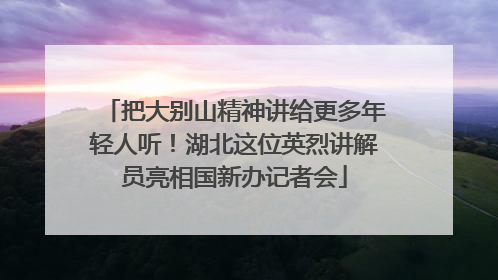 把大别山精神讲给更多年轻人听！湖北这位英烈讲解员亮相国新办记者会